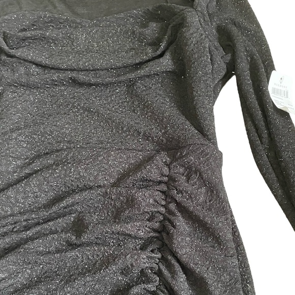 NWT Windsor Toni Glitter Cowl Neck Long Sleeved Mini Dress - Picture 6 of 6